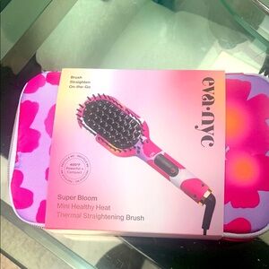 Super Bloom Mini Hair Straightening Brush - Pink